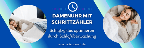 Schlafzyklus optimieren: durch Schrittzähler-Uhren für Damen mit Schlafüberwachung