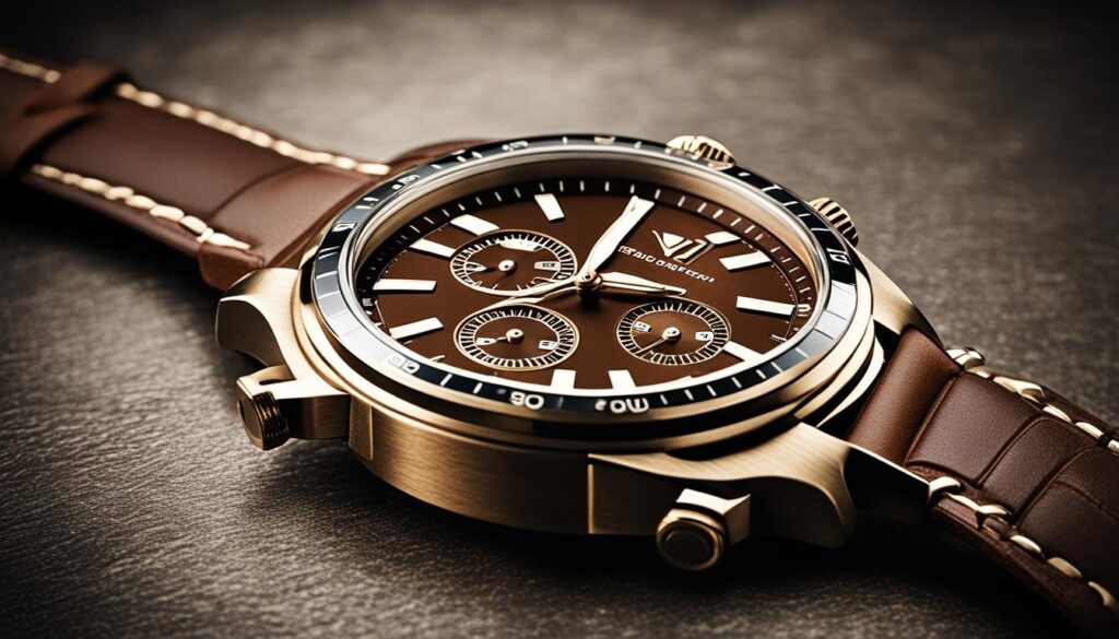 Braunes Ziffernblatt Uhr Braunes Ziffernblatt Uhr