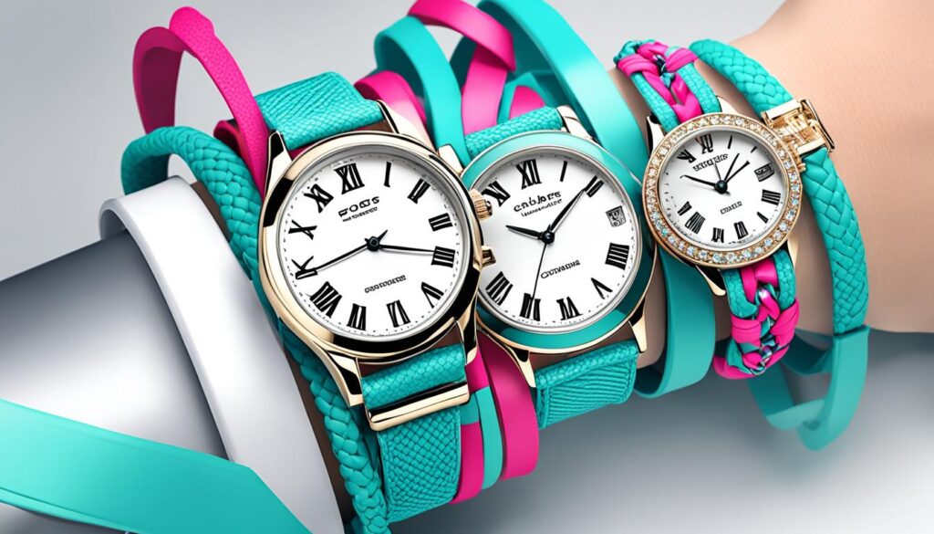 Modische Damen Uhr mit vielfältigen Designs Modische Damen Uhr mit vielfältigen Designs