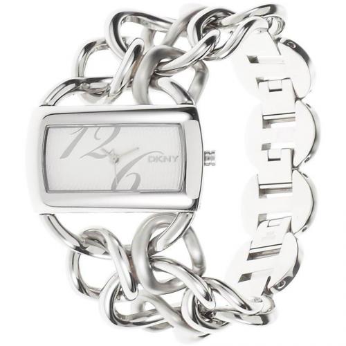 Uhr silber mit Mineralglas von DKNY