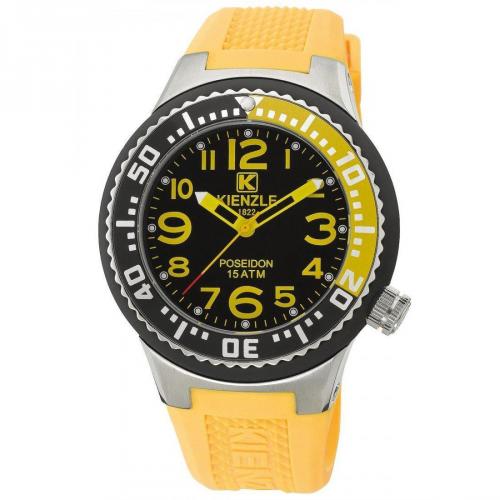 Poseidon Uhr schwarz/gelb von Kienzle